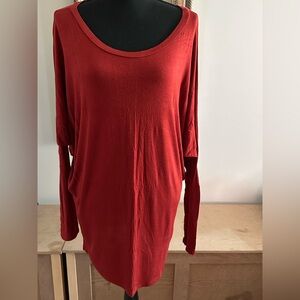 Love in Deep Red Long Sleeve Tunic